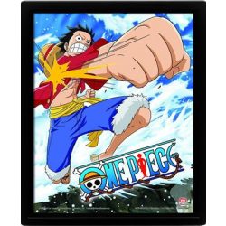 One Piece - Gum Gum Pistol - 26x20 3D Rahmenbild-ART966