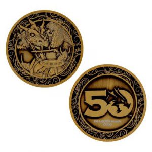 Dungeons & Dragons 50th Anniversary Antique Gold Coin-HAS-DUN65