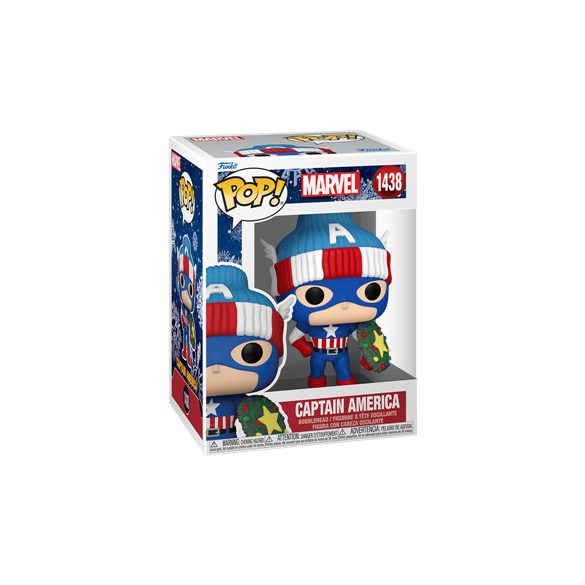 Funko POP! Marvel: Holiday S4 – Capt. America with wreath shield-FK80032