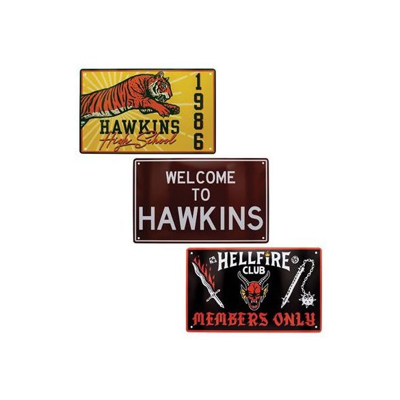 Stranger Things Set of 3 Tin Signs-NFX-ST04