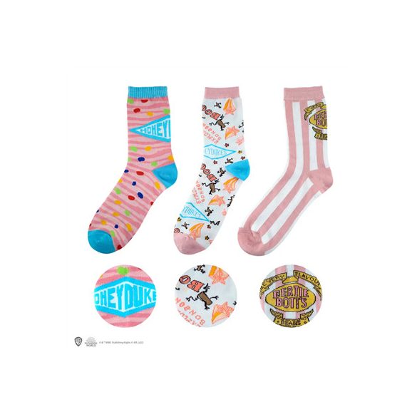 Harry Potter - Honeydukes - Set of 3 Socks-CR1604