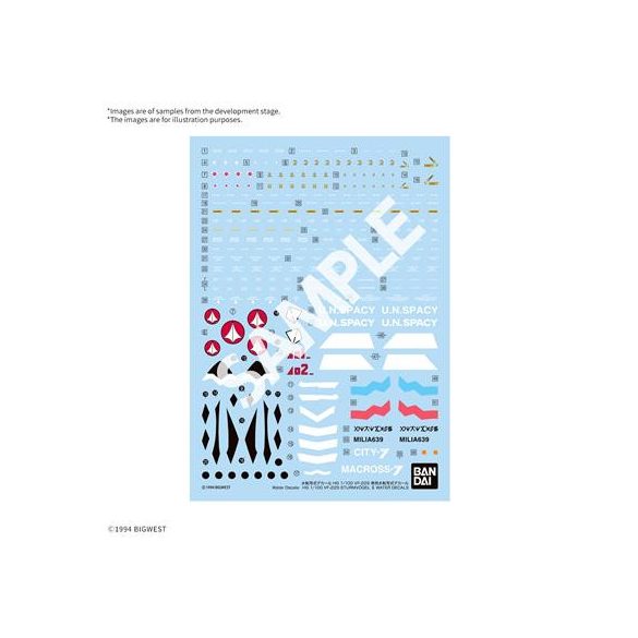 HG 1/100 VF-22S STURMVOGEL Ⅱ WATER DECALS-MK68325