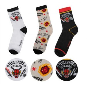 Stranger Things - Hellfire Club - Set of 3 Socks-CR1687