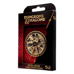 Dungeons & Dragons Gold Plated Alignment Spinner Pin Badge-HAS-DUN54