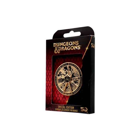 Dungeons & Dragons Gold Plated Alignment Spinner Pin Badge-HAS-DUN54