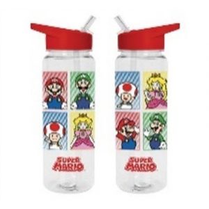 Super Mario (4 Colour) Plastic Drinks Bottle-PDB27780