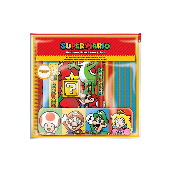 Super Mario (Core Colour Block) Bumper Stationery Set-SR74118