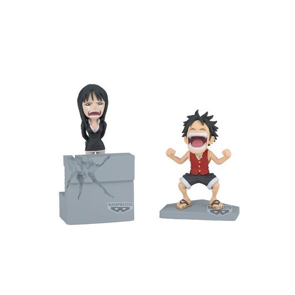 ONE PIECE WORLD COLLECTABLE FIGURE LOG STORIES-MONKEY.D.LUFFY & NICO ROBIN--BP28829P