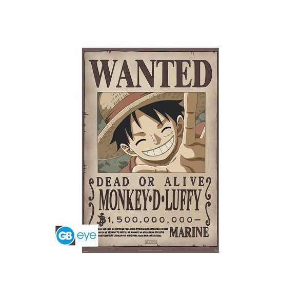 ONE PIECE - Poster Maxi 91.5x61 - Wanted Luffy New 2-ABYDCO583