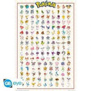 POKEMON - Poster Maxi 91.5x61 - Kanto 151 French-FP4380