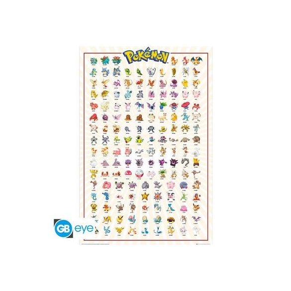 POKEMON - Poster Maxi 91.5x61 - Kanto 151 French-FP4380