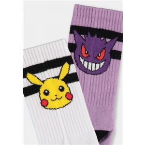 Pokémon - Pikachu & Gengar - Women's Sport Socks (2 Pack) - Size 35/38-SS020158POK-35/38