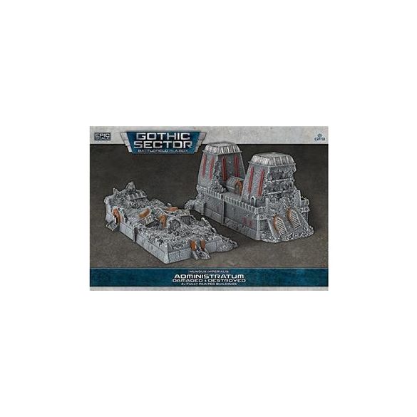 Battlefield In A Box Mundus Imperialis - Administratum (Damaged & Destroyed)-BB681