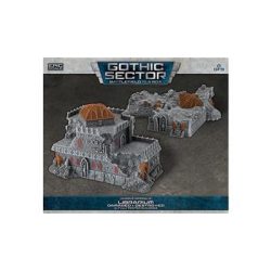 Battlefield In A Box Mundus Imperialis - Librarium (Damaged & Destroyed x2)-BB683