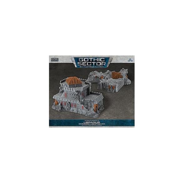 Battlefield In A Box Mundus Imperialis - Librarium (Damaged & Destroyed x2)-BB683