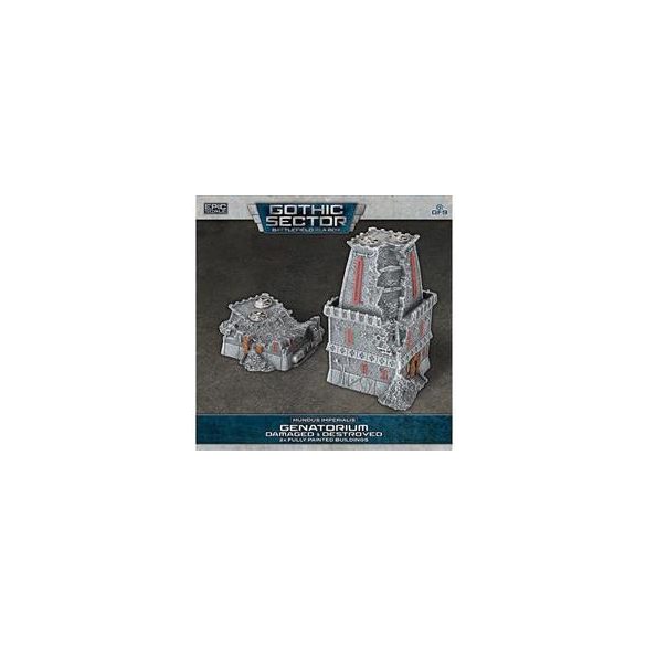 Battlefield In A Box Mundus Imperialis - Genatorium (Damaged & Destroyed x2)-BB684