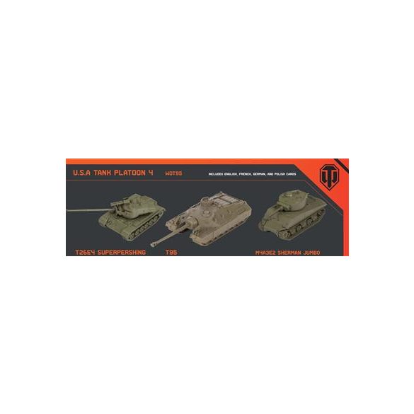 World of Tanks: Miniatures Game U.S.A. Tank Platoon (Super Pershing, T95, Sherman Jumbo)-WOT95