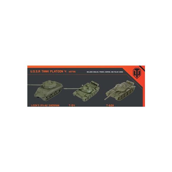 World of Tanks: Miniatures Game U.S.S.R. Tank Platoon (T-54, Loza's M4-A2 Sherman, T-62A)-WOT96