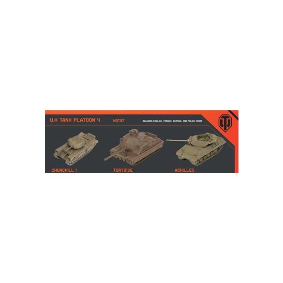 World of Tanks: Miniatures Game U.K. Tank Platoon 4 (Churchill I, Tortoise, Achilles)-WOT97