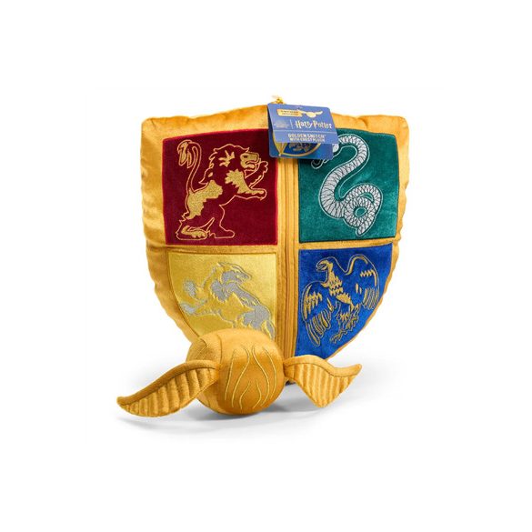 Harry Potter - Hogwarts Crest and Golden Snitch Plush-NN7567