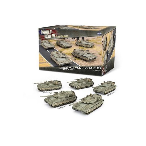 World War III Team Yankee: Merkava Tank Platoon (WWIII x5 Plastic) - EN-TIBX10