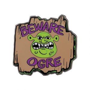 Shrek ‘Beware Ogre’ Pin Badge-UV-SHK01