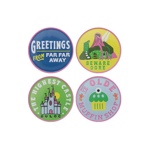 Shrek Set of 4 Metal Coasters-UV-SHK03