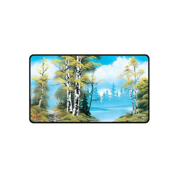 UP - Bob Ross Lakeside Path Black Stitched Playmat-16527