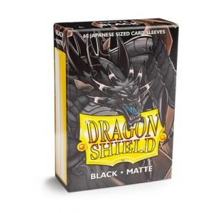 Dragon Shield Small Sleeves - Japanese Matte Black (60 Sleeves)-AT-11102