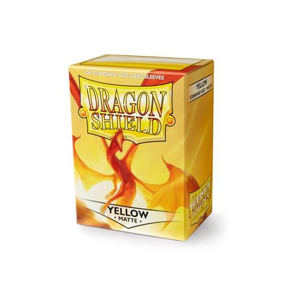 Dragon Shield Standard Sleeves - Matte Yellow (100 Sleeves)-AT-11014