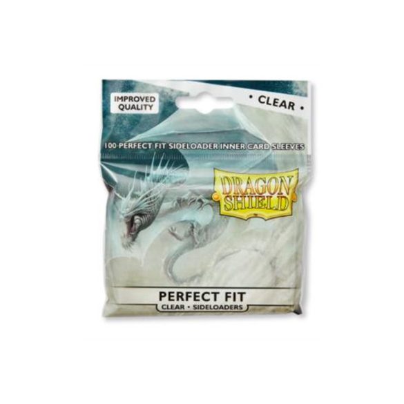 Dragon Shield Standard Perfect Fit Sideloading Sleeves - Clear/Clear (100 Sleeves)-AT-13101