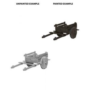 WizKids Deep Cuts Unpainted Miniatures - 2 Wheel Cart-WZK73096