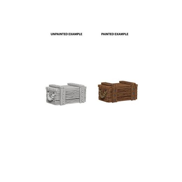 WizKids Deep Cuts Unpainted Miniatures - Crates-WZK73090