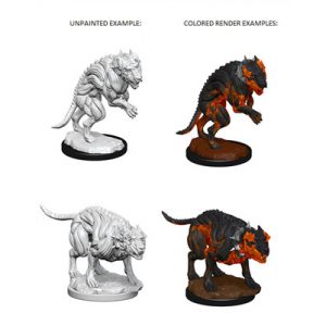 Pathfinder Deep Cuts Unpainted Miniatures - Hell Hounds-WZK72581