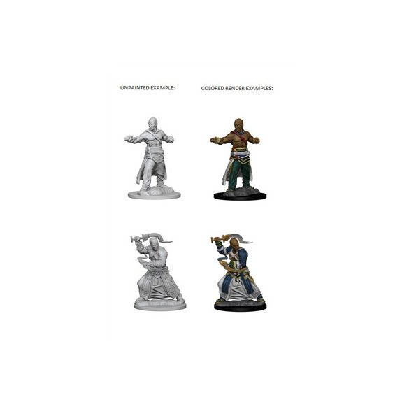 Pathfinder Deep Cuts Unpainted Miniatures - Human Male Monk-WZK72612