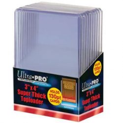 UP - Toploader - 3" x 4" Super Thick 130PT (10 pieces)-82327