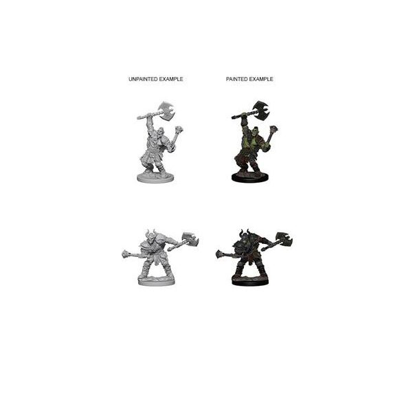 Pathfinder Deep Cuts Unpainted Miniatures - Half-Orc Male Barbarian-WZK72613