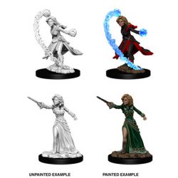 Pathfinder Battles Deep Cuts Unpainted Miniatures - Female Human Wizard-WZK73412