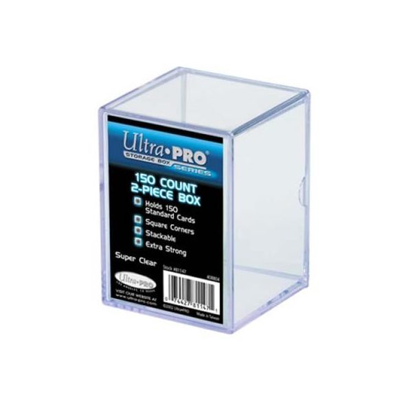 UP - 2-Piece Storage Box - for 150 Cards - Clear-81147