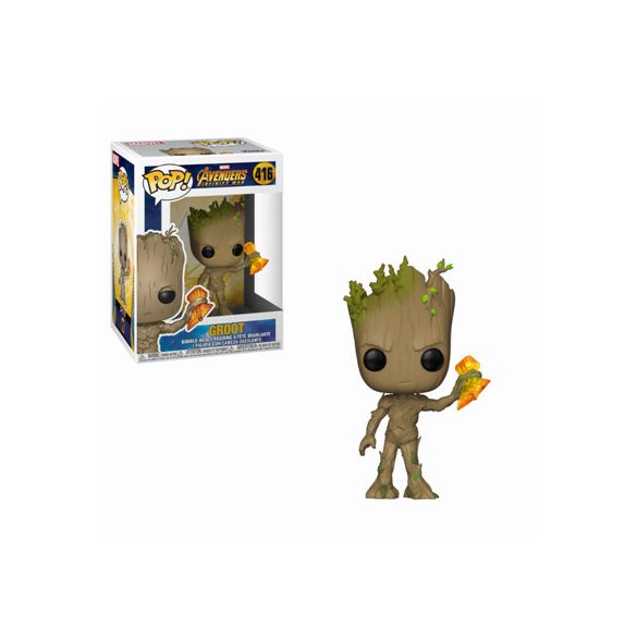 Funko POP! Infinity War S2 - Groot w/ Stormbreaker Vinyl Figure 10cm-FK35773