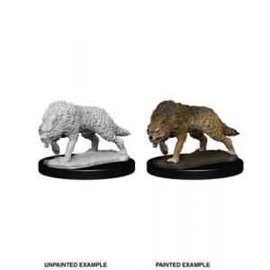 WizKids Deep Cuts Unpainted Miniatures - Timber Wolves-WZK73553