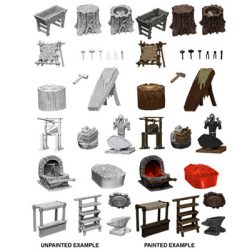 Wizkids Deep Cuts Unpainted Miniatures: Townspeople & Accessories - EN-WZK73698