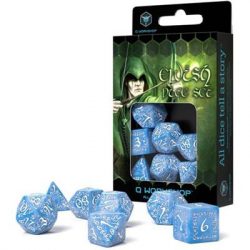 Elvish Glacier & white Dice Set (7)-SELV09