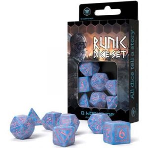 Runic Glacier & pink Dice Set (7)-SRUN04