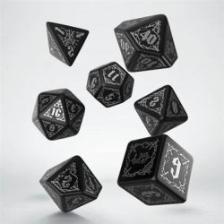 Bloodsucker Black & Silver Dice Set-SBSU01