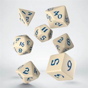 Classic Runic Beige & blue Dice Set (7)-SCLR06