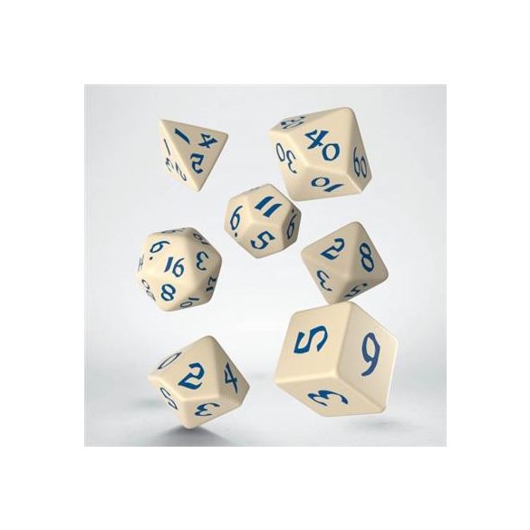 Classic Runic Beige & blue Dice Set (7)-SCLR06