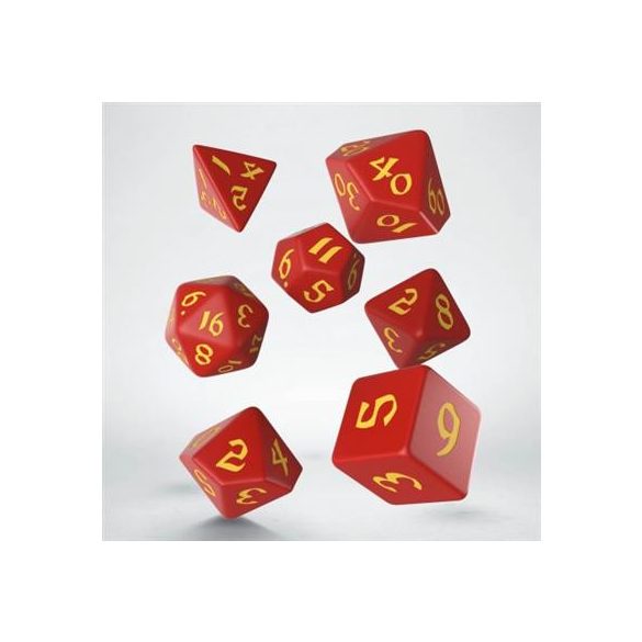 Classic Runic Red & yellow Dice Set (7)-SCLR03