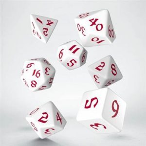 Classic Runic White & red Dice Set (7)-SCLR04