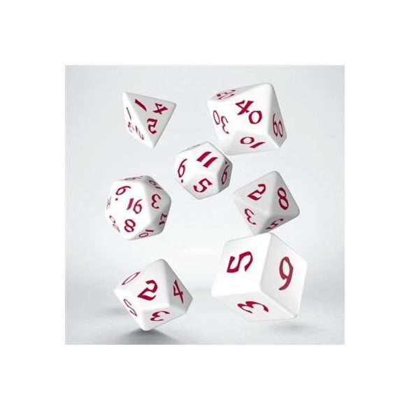 Classic Runic White & red Dice Set (7)-SCLR04